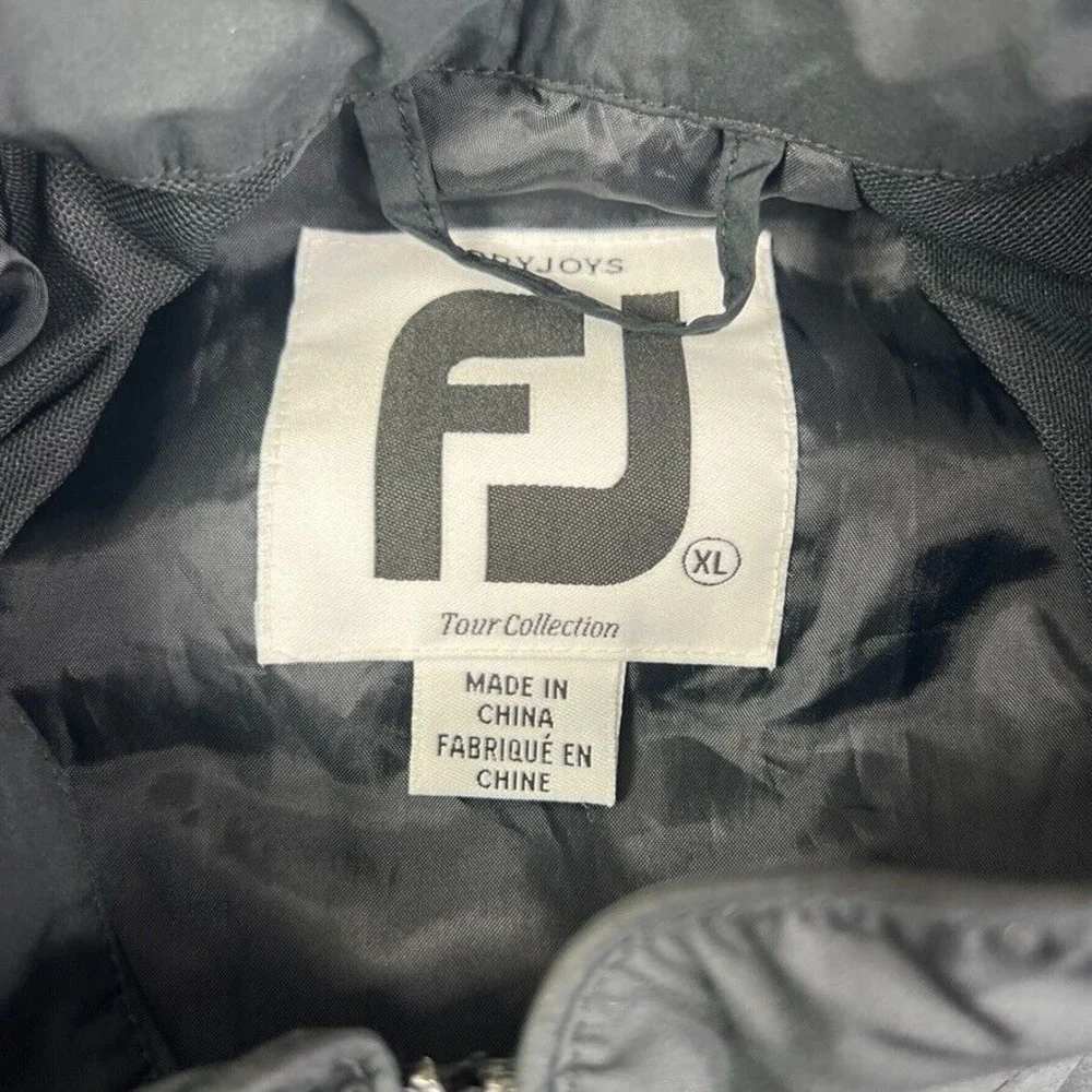 FootJoy FJ Men's Windbreaker Jacket Golf XL Long Sleeve Pullover Black‎ *READ*